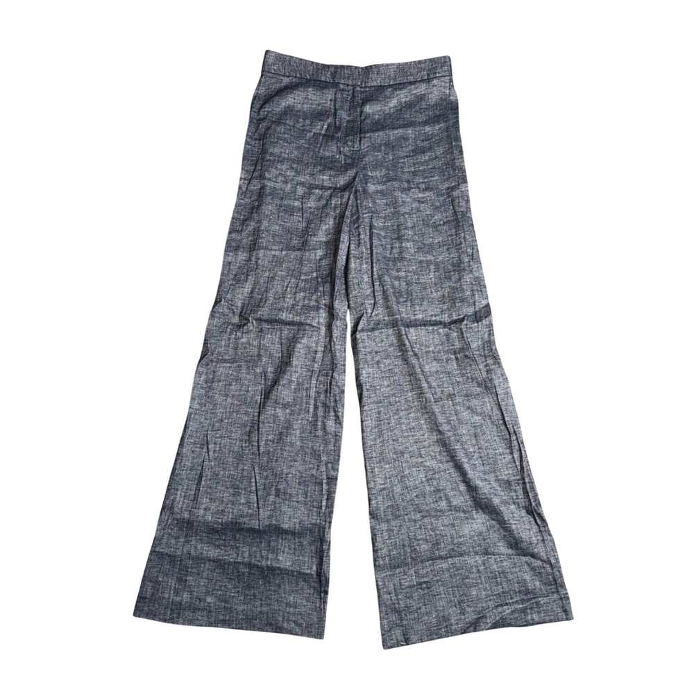 Theory Wide Leg Pants in Heathered Gray